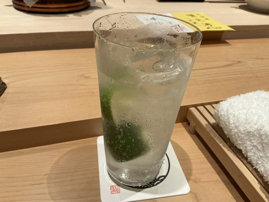 寿司清のかぼすサワー