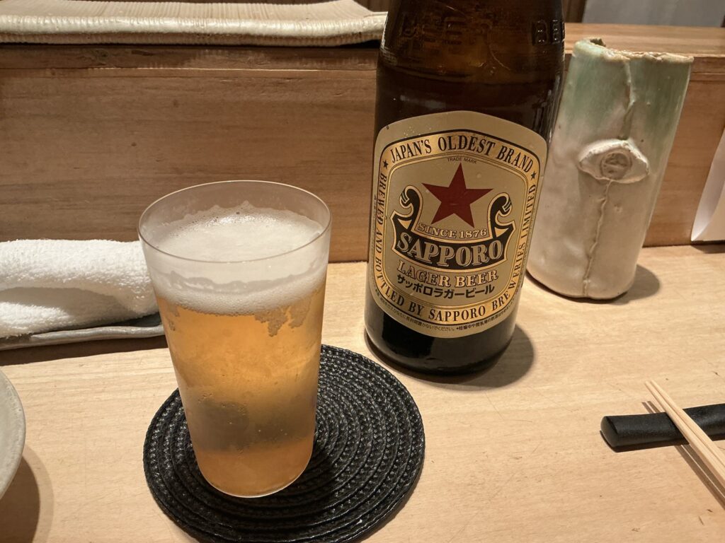鳥しきのビール