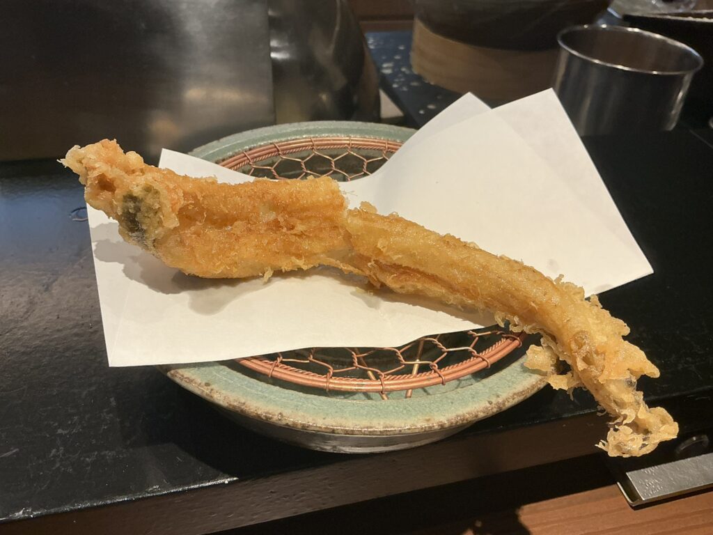 天々蕎々うめ庵のアナゴ