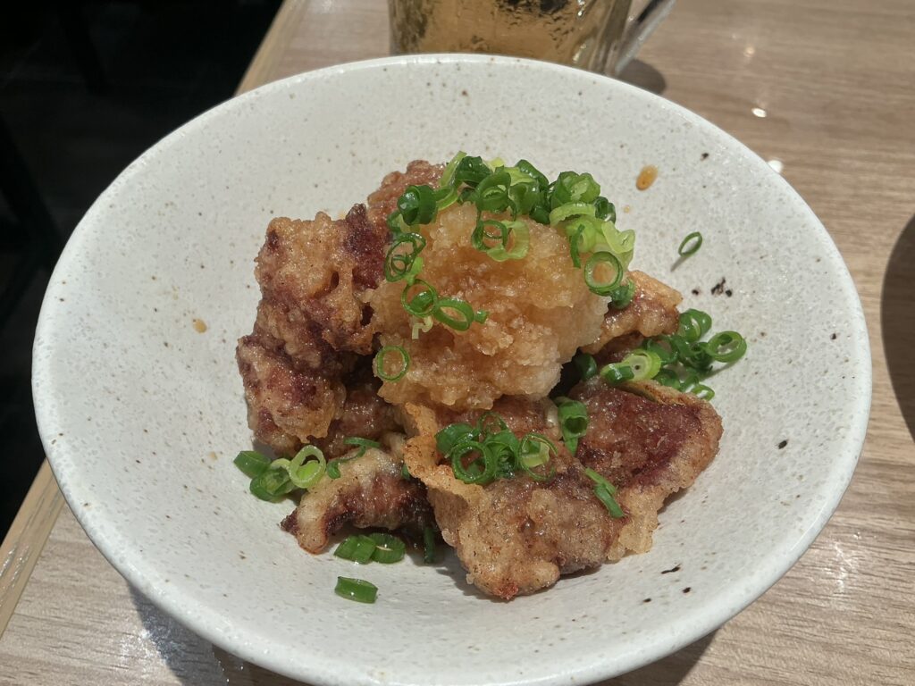 俺の割烹そばGINZA5のマグロタツタ揚げ