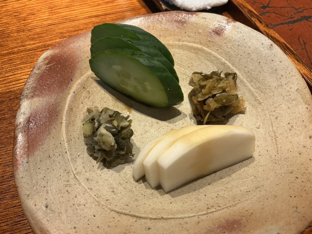 みかわ是山居の漬物