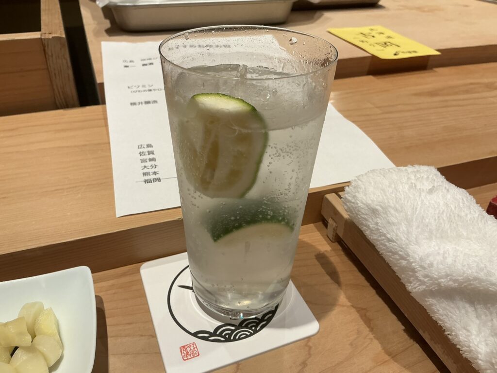 寿司清のかぼすサワー