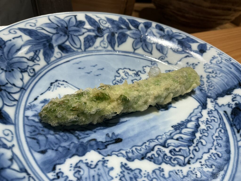 天ぷら北川のアスパラ