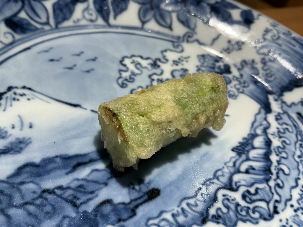 天ぷら北川のアスパラ