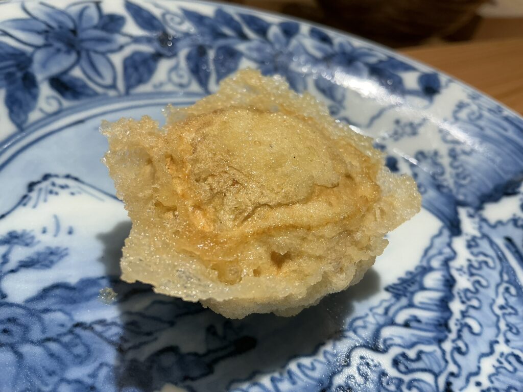 天ぷら北川のホワイトマッシュルーム