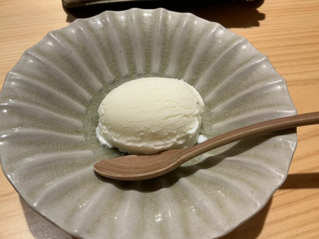 天ぷら北川のミルクアイス