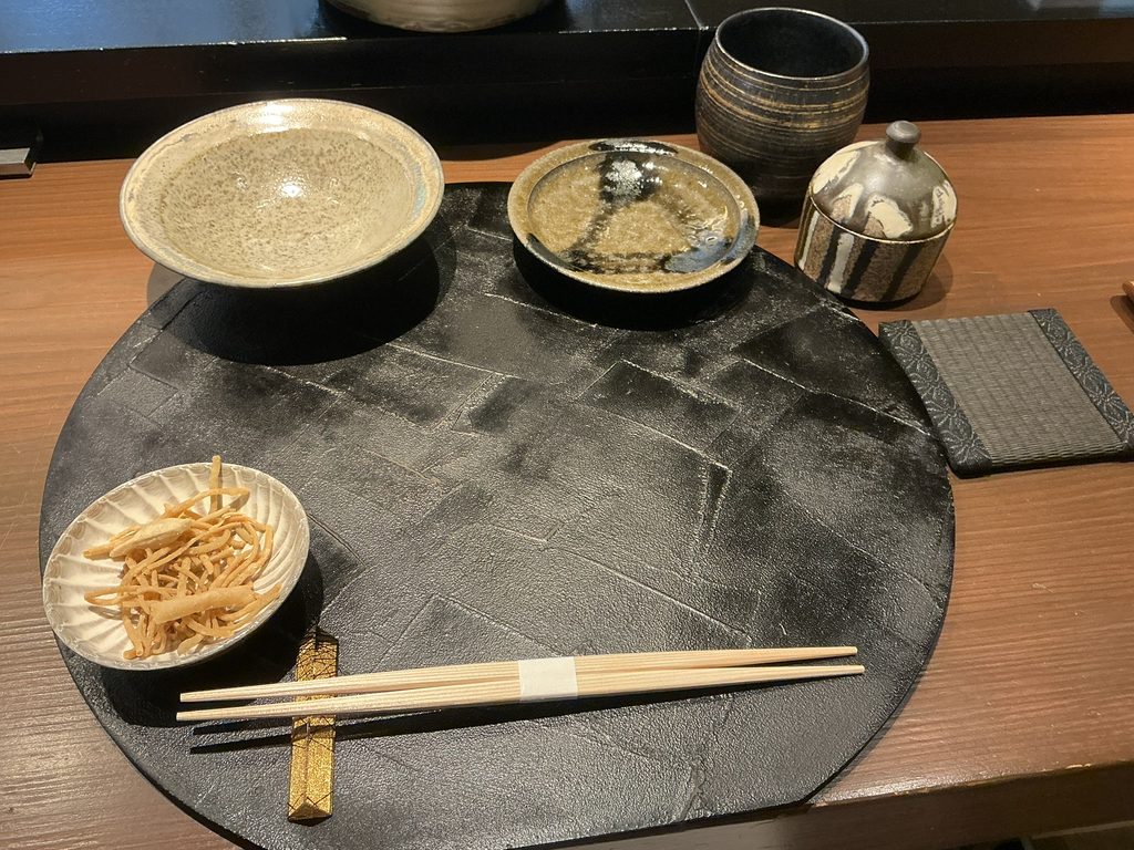 天々蕎々うめ庵のカウンターセット