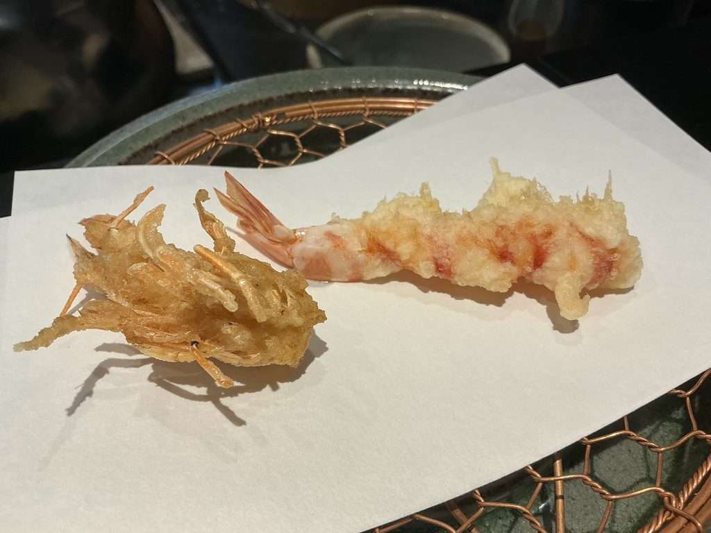 天々蕎々うめ庵のクルマエビ