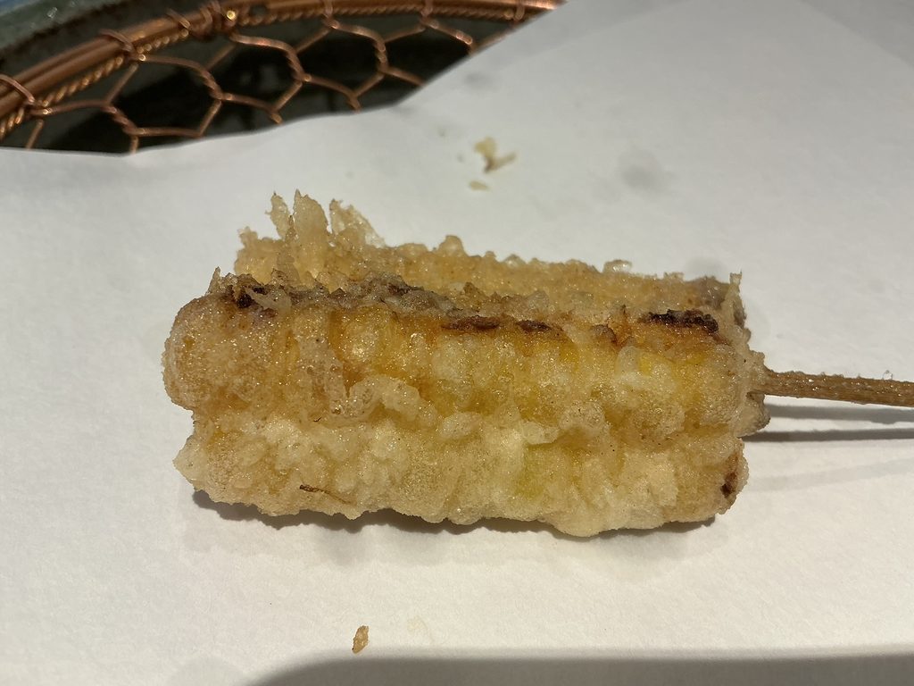 天々蕎々うめ庵のトウモロコシ