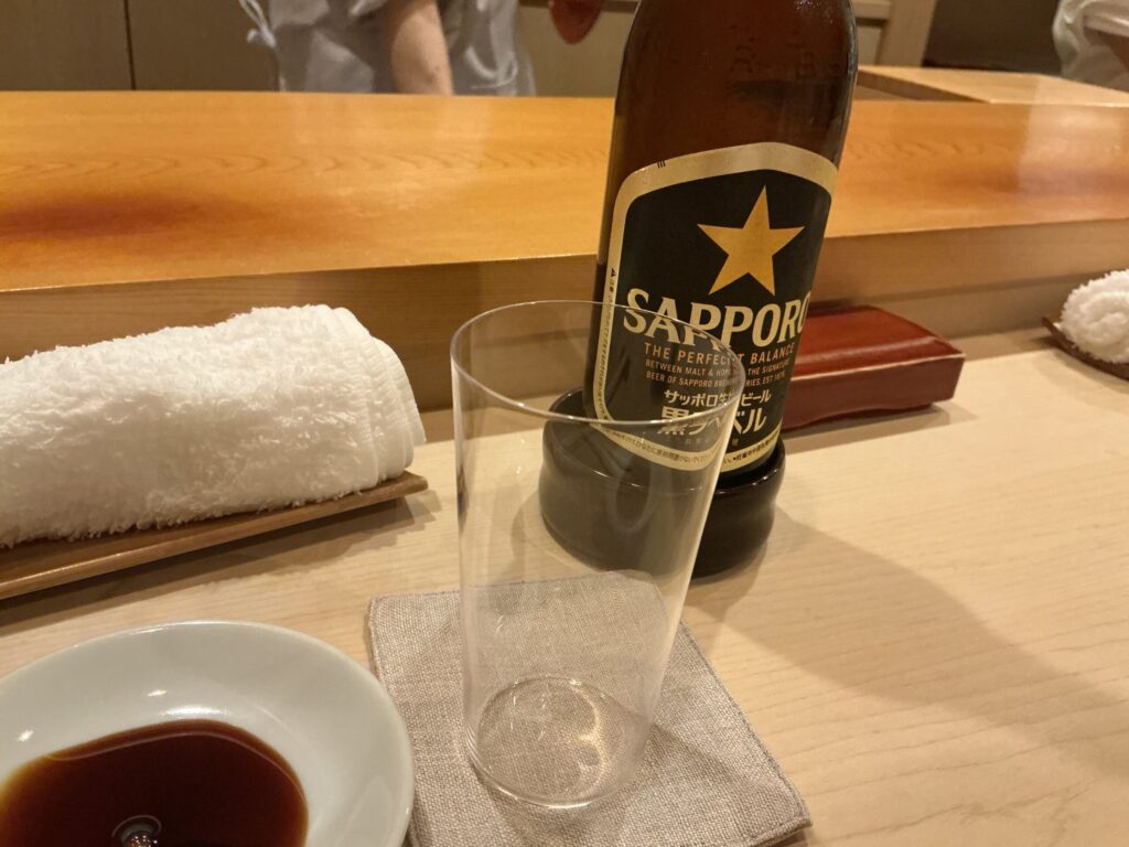 鮨はま田のビール