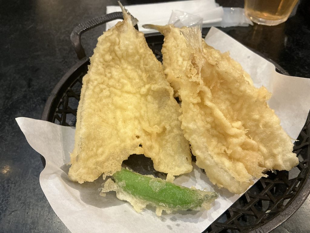 芝大門 更科布屋の鱚の天ぷら