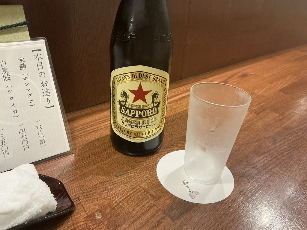 手打ち蕎麦 茶とらのビール