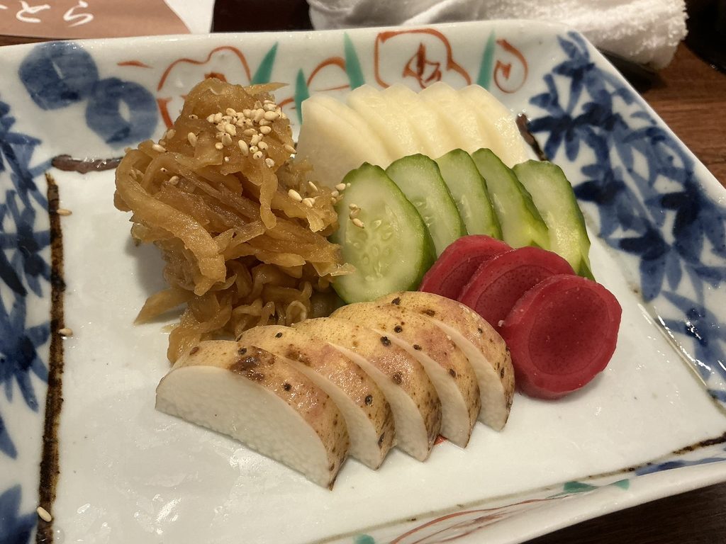 手打ち蕎麦 茶とらの香の物盛り合わせ