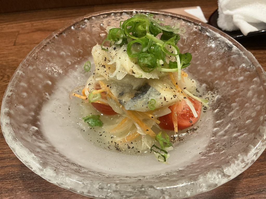 手打ち蕎麦 茶とらの香の鯵のマリネ