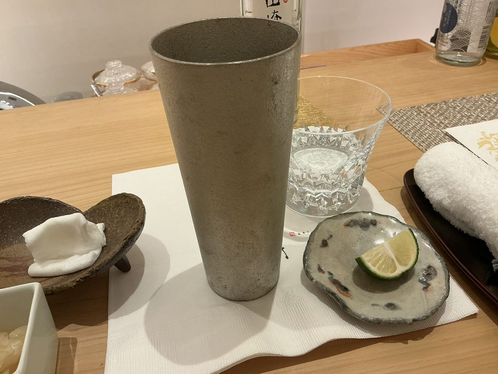 鮨あきの麦焼酎
