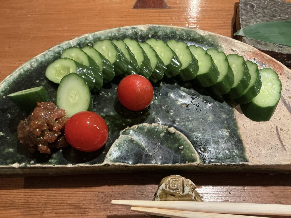 東京 土山人のきゅうりの浅漬け南蛮味噌和え