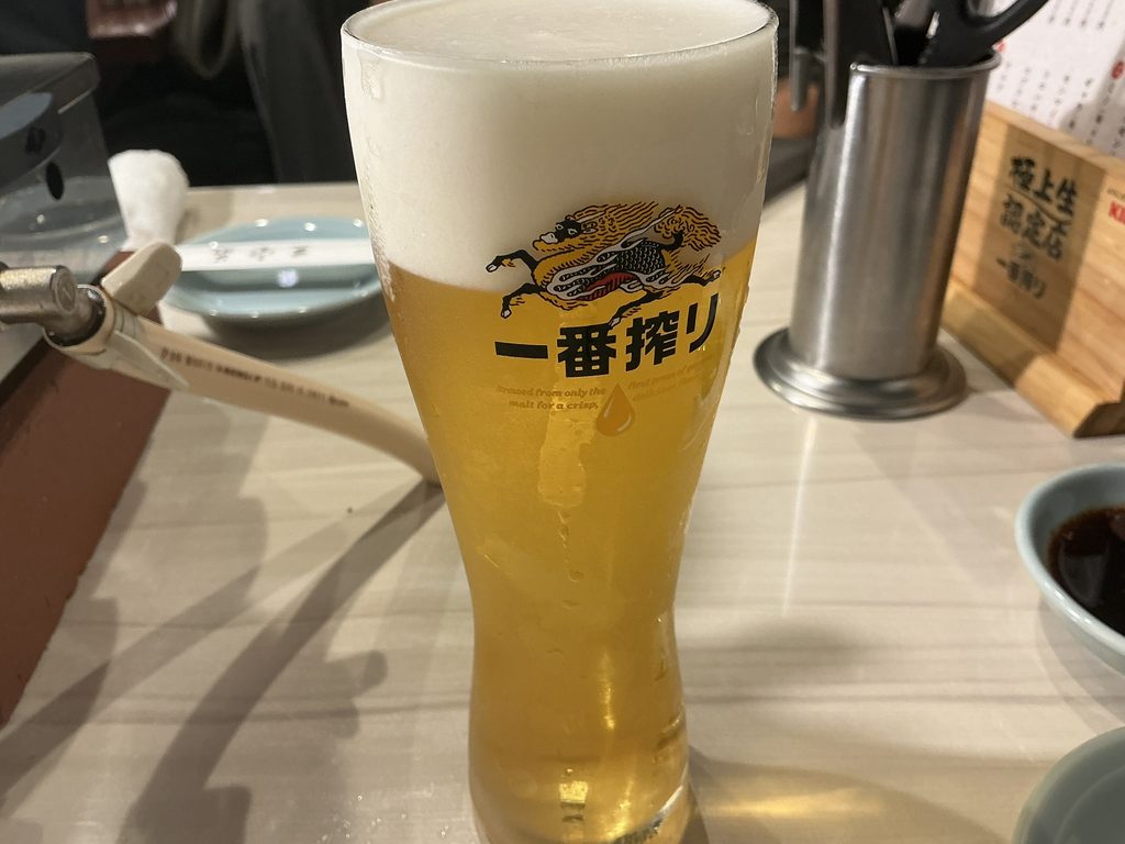 焼肉三宝苑のビール