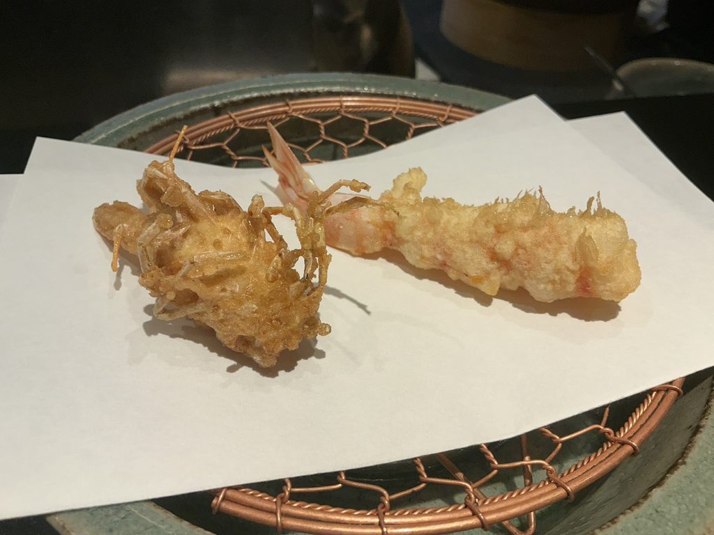 天々蕎々うめ庵のクルマエビ