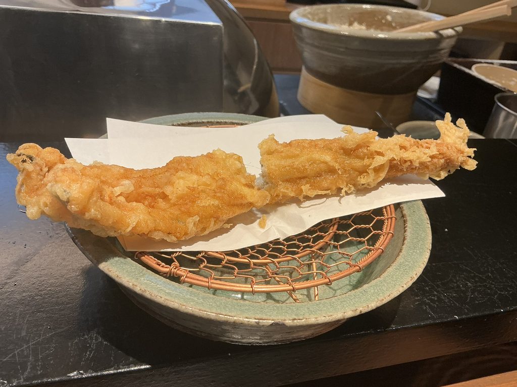 天々蕎々うめ庵のアナゴ