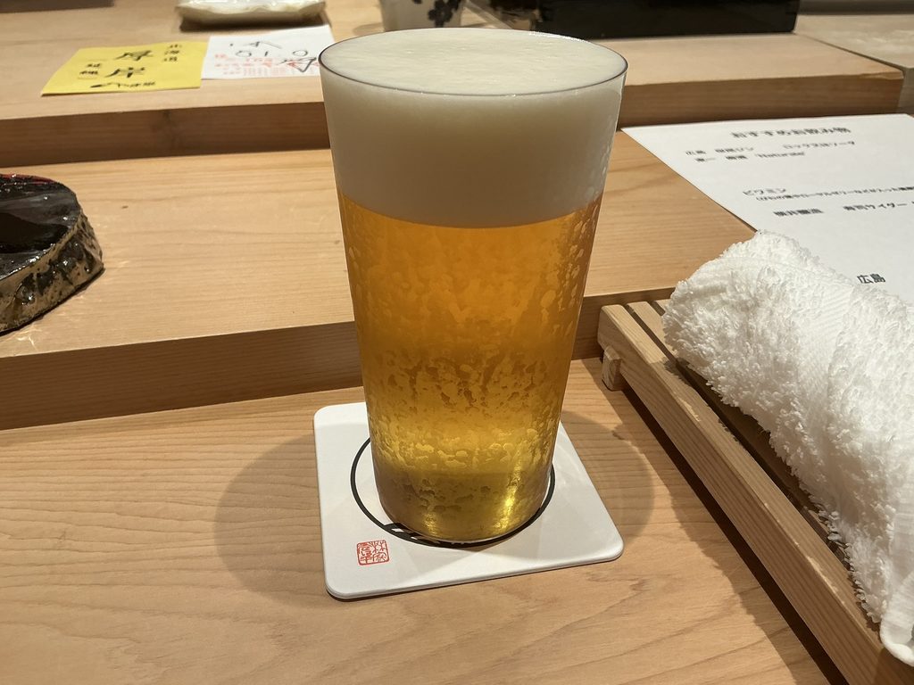 寿司清のビール