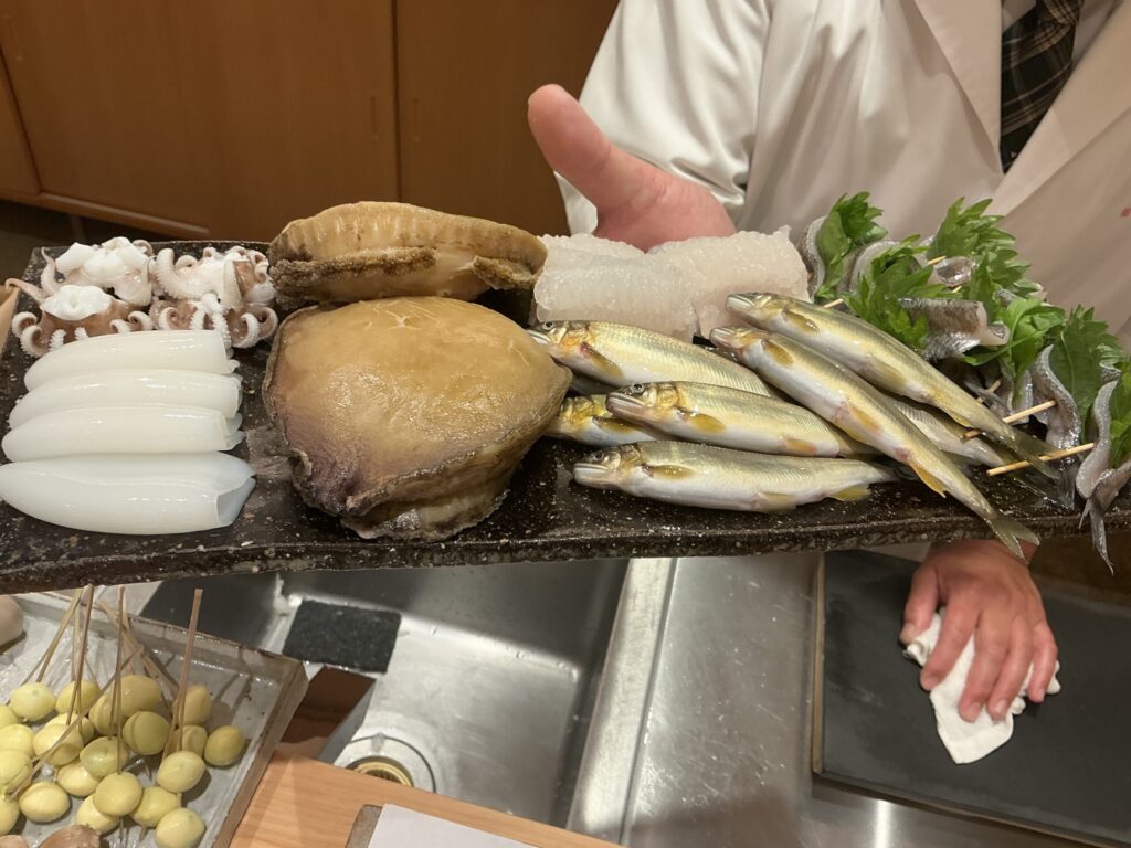 天ぷら車の本日のお魚