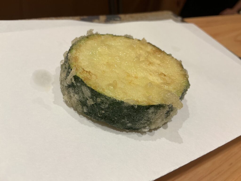 天ぷら車のズッキーニ