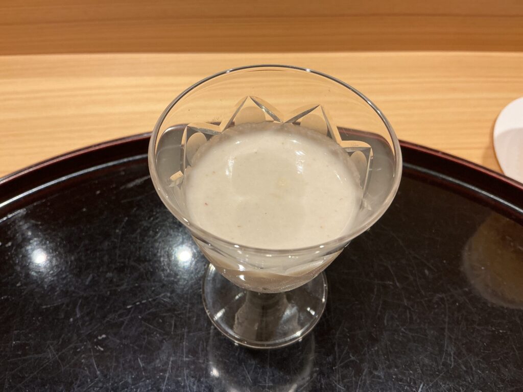 天ぷら車の落花生のスリ流し