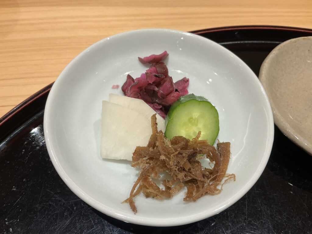 天ぷら車のお漬物