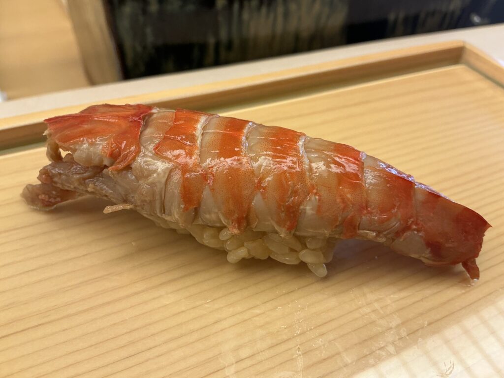 鮨おばなのクルマエビ