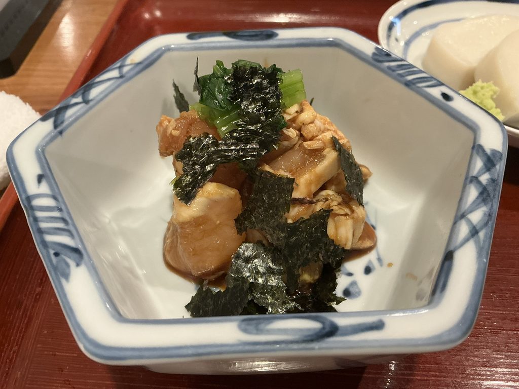 吾妻橋やぶそばの鳥わさ